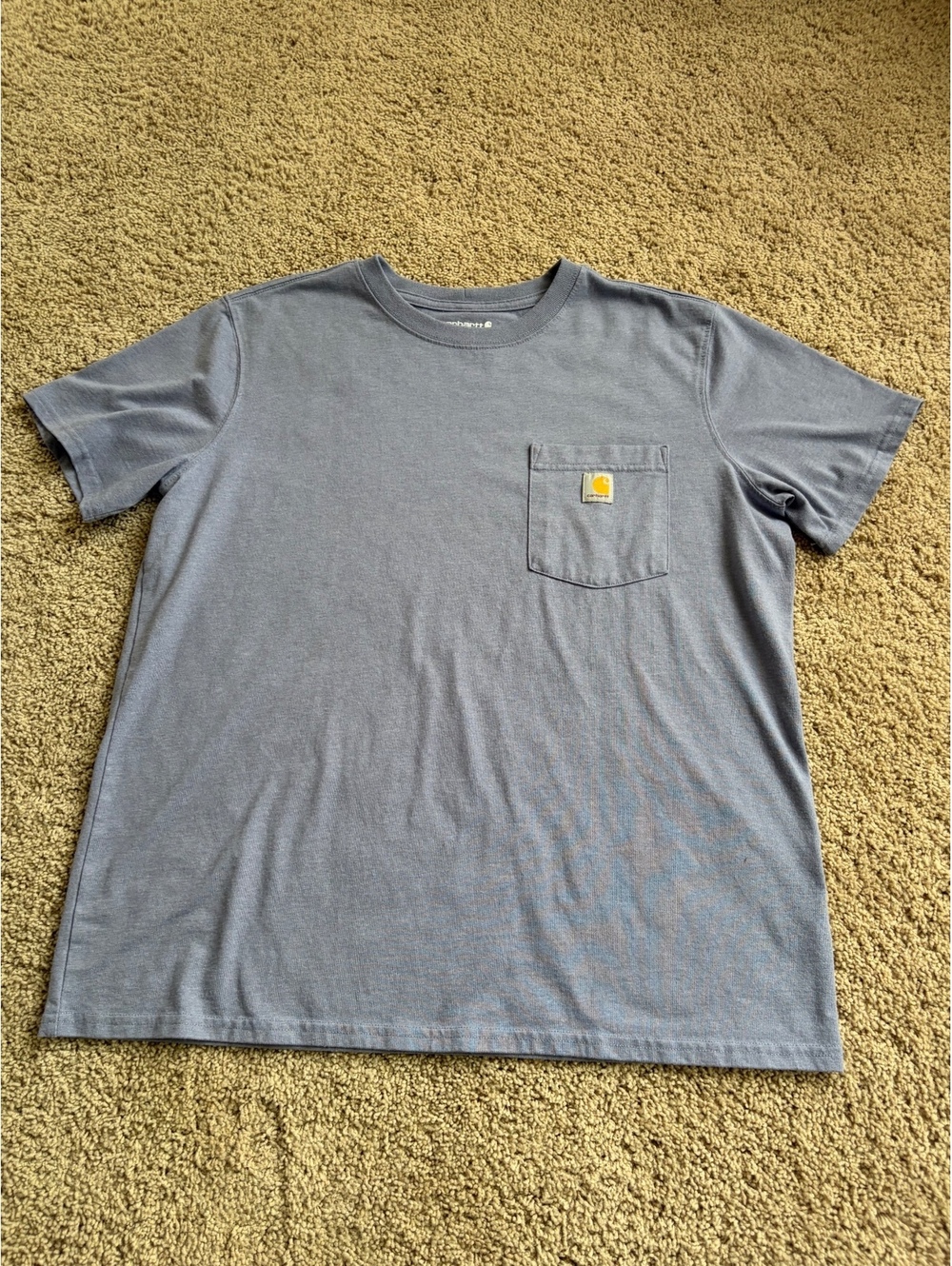 Women's Carhartt loose Fit Lightweight Pocket T-Shirt Blue / Grey L LARGE 12-14